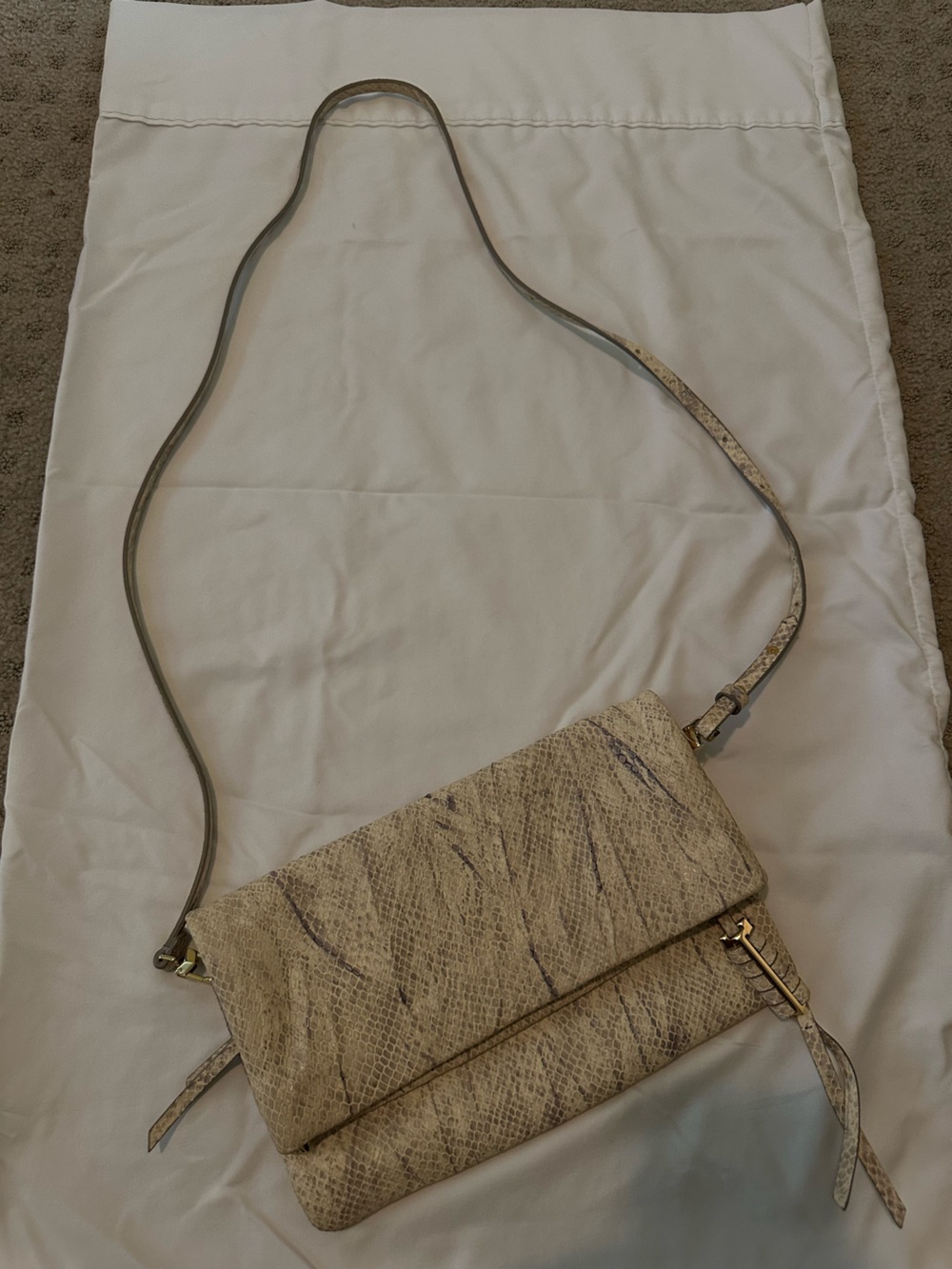 Taupe Textured Crossbody Bag - Women's Shoulder Crossbody - Picture 2 of 5
